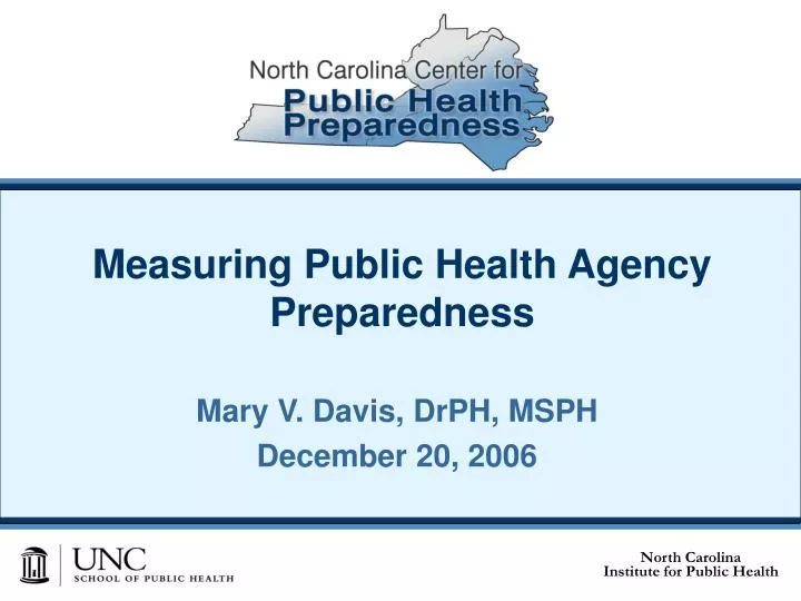 measuring public health agency preparedness