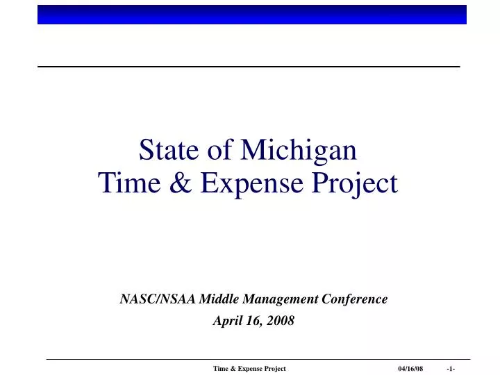 state of michigan time expense project