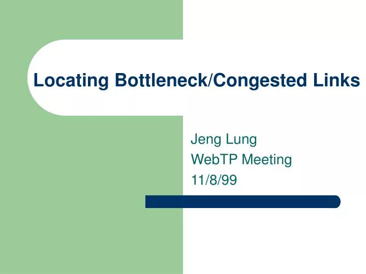 locating bottleneck congested links