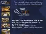 European Parliamentary Forum - slide 1
