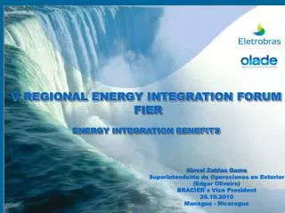 V REGIONAL ENERGY INTEGRATION FORUM FIER ENERGY INTEGRATION BENEFITS