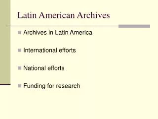 Latin American Archives