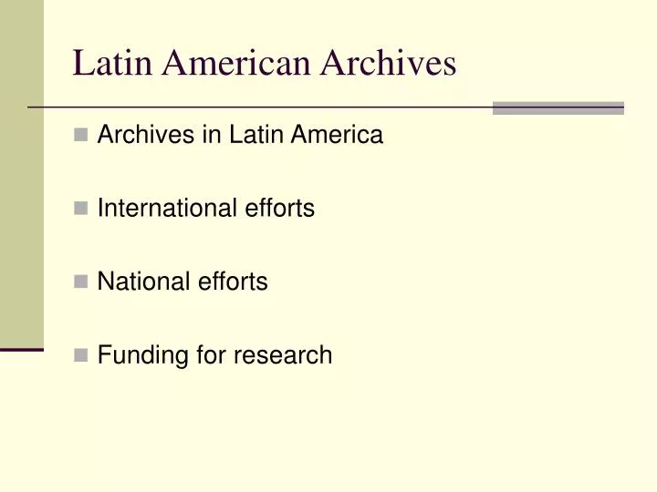 latin american archives
