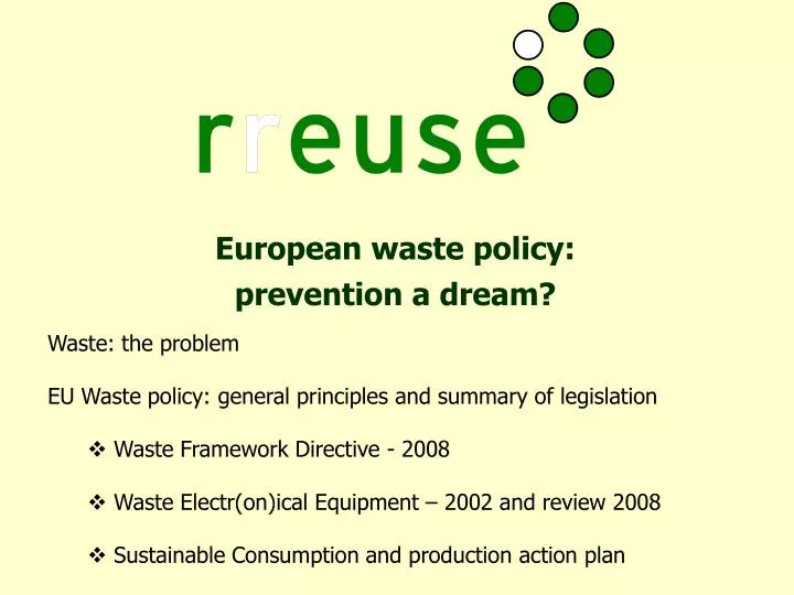 european waste policy prevention a dream