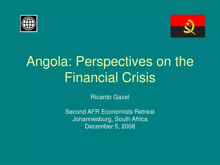 angola perspectives on the financial crisis