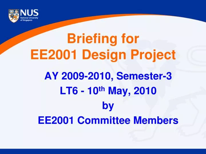 ay 2009 2010 semester 3 lt6 10 th may 2010 by ee2001 committee members