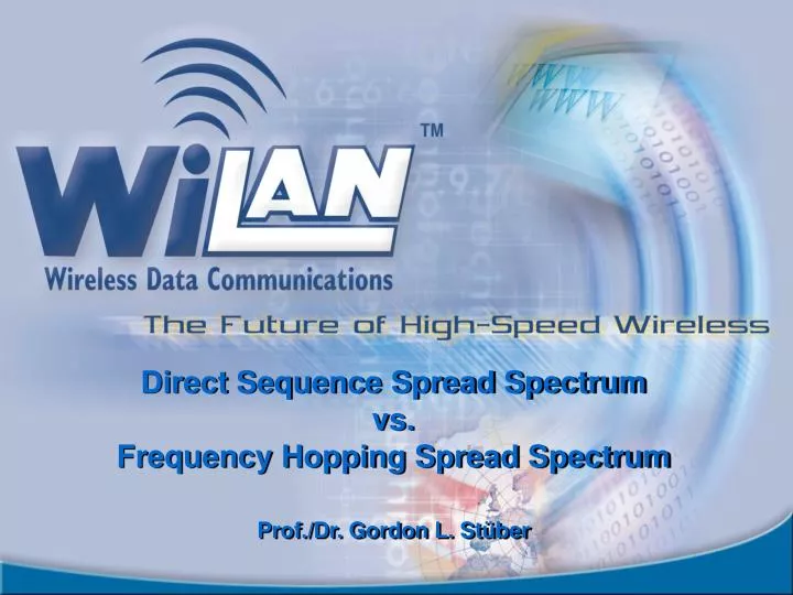 direct sequence spread spectrum vs frequency hopping spread spectrum prof dr gordon l st ber