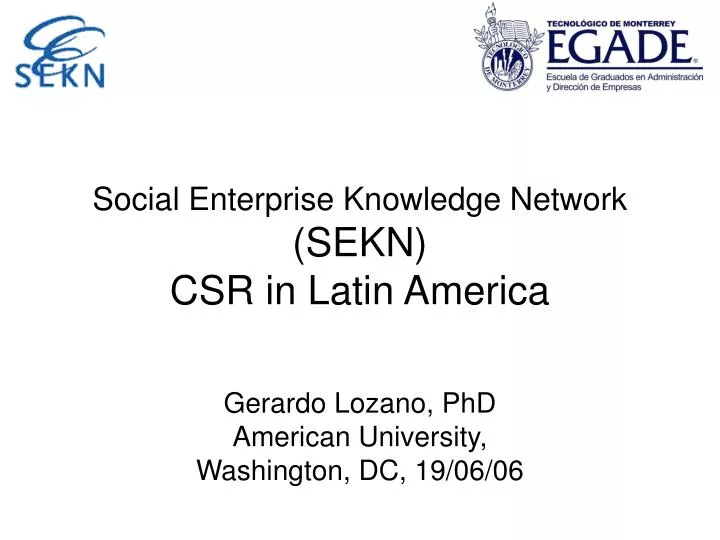 social enterprise knowledge network sekn csr in latin america