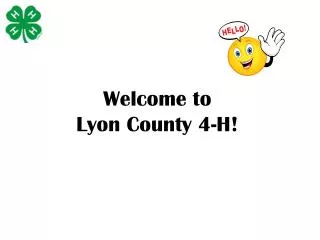 Welcome to Lyon County 4-H!