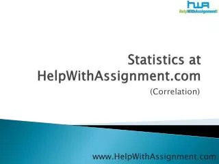 statistics at helpwithassignment.com (correlation)