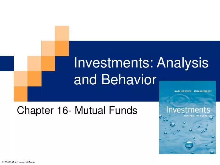 investments analysis and behavior