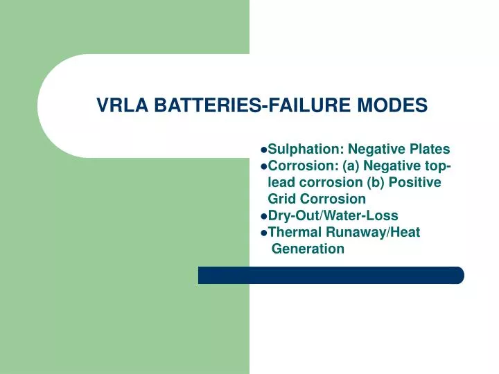 vrla batteries failure modes