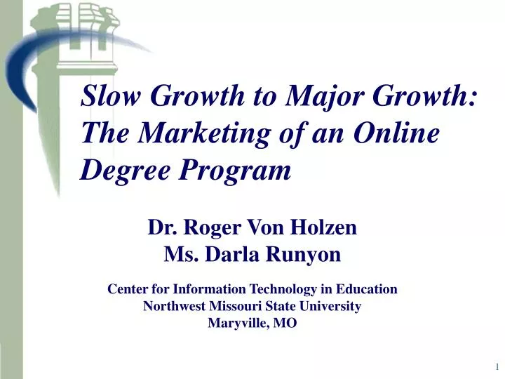 slow growth to major growth the marketing of an online degree program