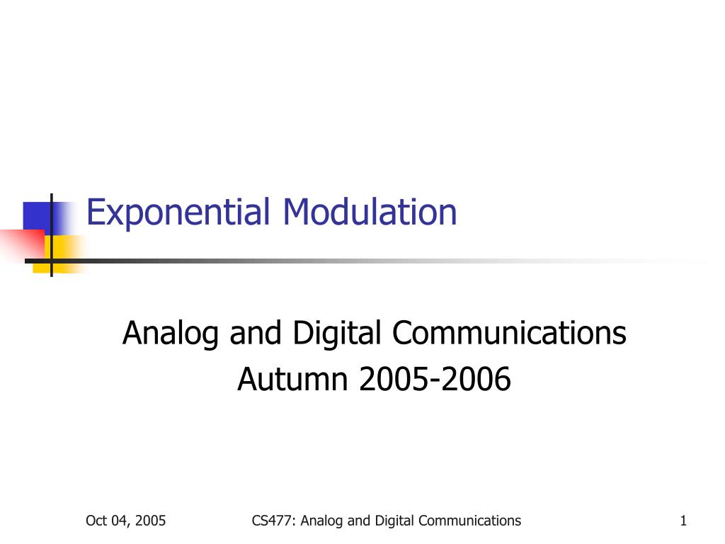 Exponential Modulation PPT - Exponential Modulation PowerPoint Presentation, free download ...
