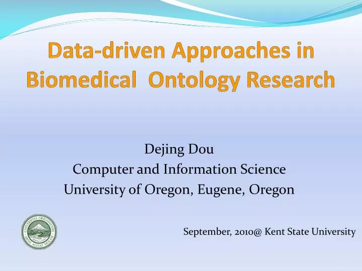 data driven approaches in biomedical ontology research