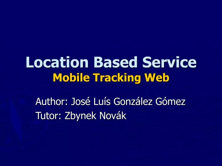 location based service mobile tracking web