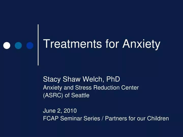 treatments for anxiety