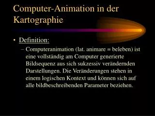 computer animation in der kartographie