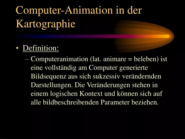 computer animation in der kartographie
