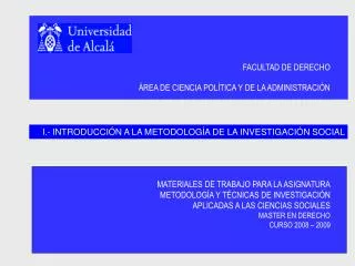 FACULTAD DE DERECHO ÁREA DE CIENCIA POLÍTICA Y DE LA ADMINISTRACIÓN