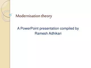Modernisation theory