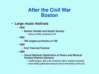 After the Civil War Boston