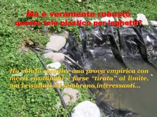 Ma è veramente robusto questo telo plastico per laghetti?