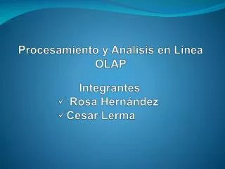 procesamiento y an lisis en l nea olap