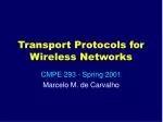 Transport Protocols for Wireless Networks - slide 1