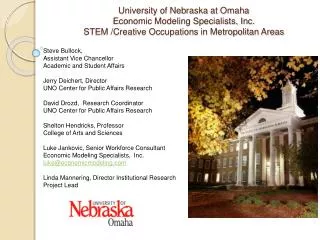 University of Nebraska at Omaha Economic Modeling Specialists, Inc. STEM /Creative Occupations in Metropolitan Areas