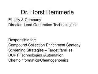 Dr. Horst Hemmerle