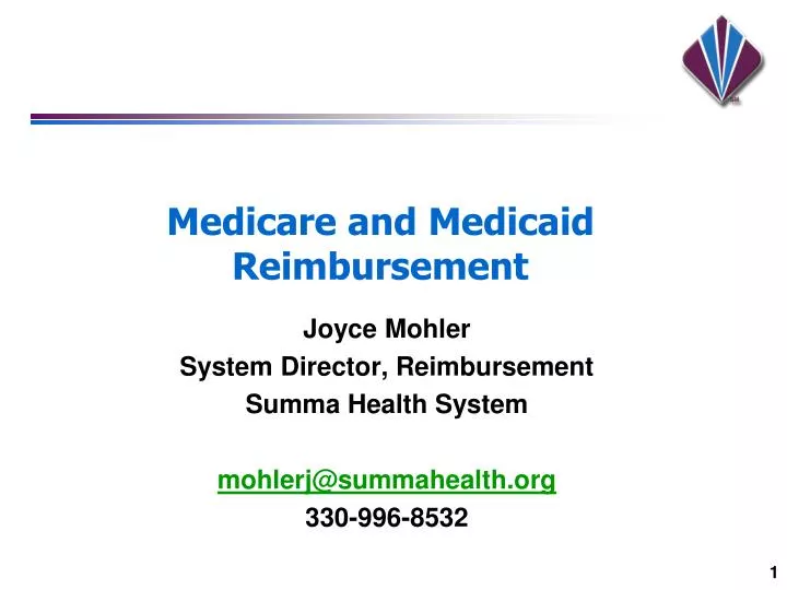 medicare and medicaid reimbursement