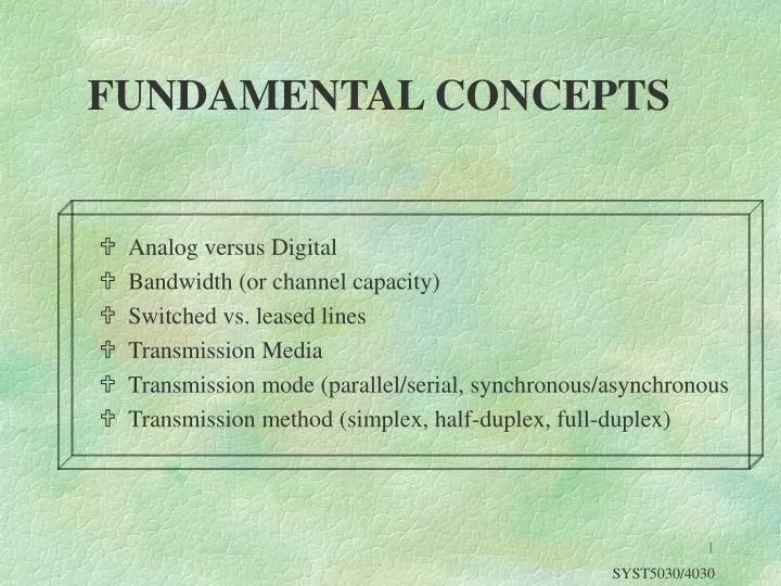 fundamental concepts