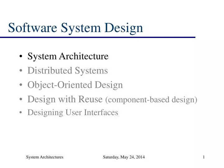 software system design