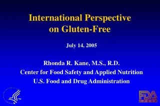 International Perspective on Gluten-Free