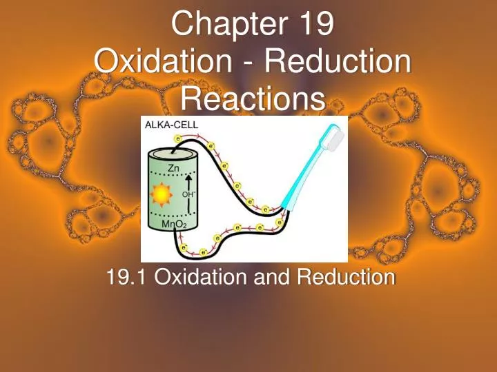 chapter 19 oxidation reduction reactions