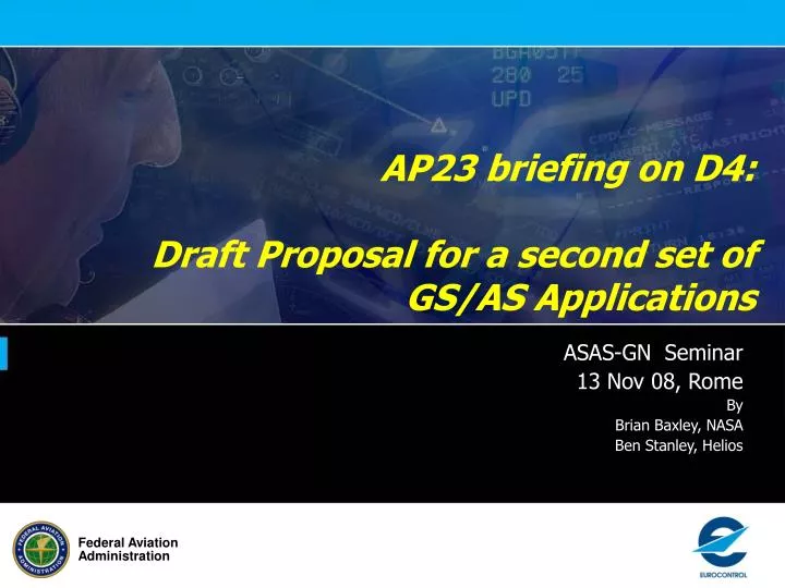 ap23 briefing on d4 draft proposal for a second set of gs as applications