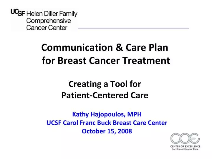 communication care plan for breast cancer t reatment creating a tool for patient centered care