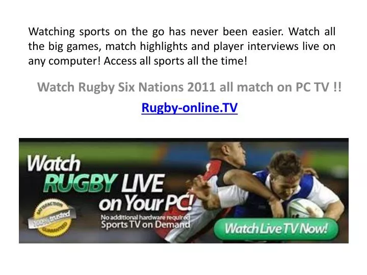 watch rugby six nations 2011 all match on pc tv rugby online tv