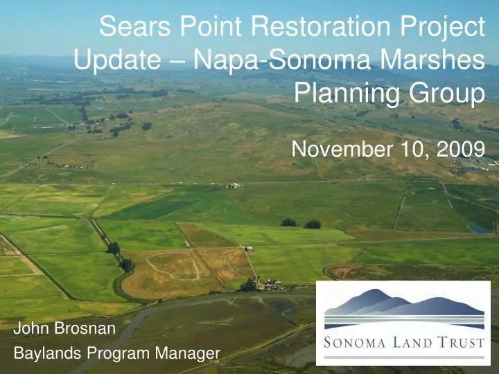 sears point restoration project update napa sonoma marshes planning group november 10 2009