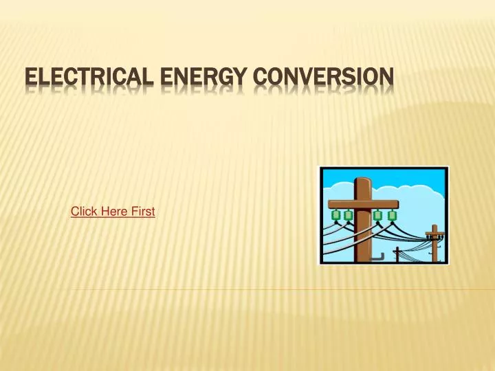 electrical energy conversion