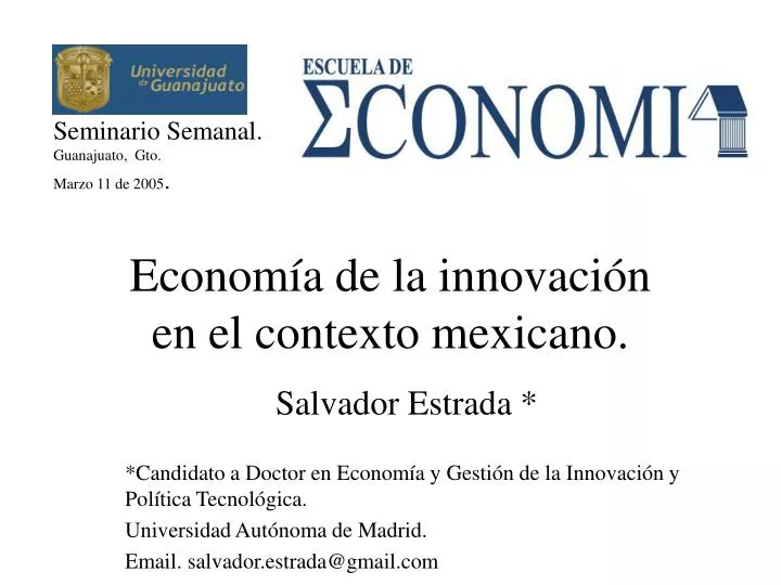 econom a de la innovaci n en el contexto mexicano
