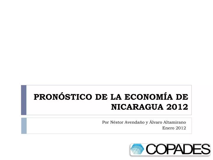 pron stico de la econom a de nicaragua 2012