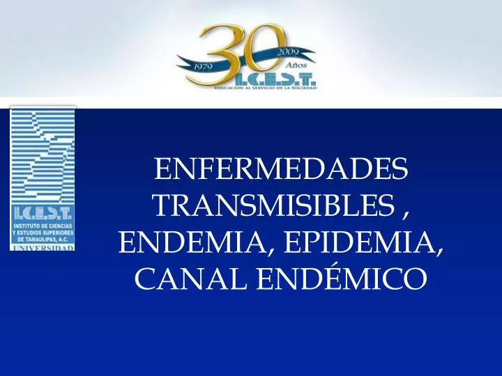 enfermedades t ransmisibles endemia epidemia canal end mico