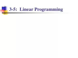 3 5 linear programming