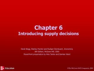 Chapter 6 Introducing supply decisions