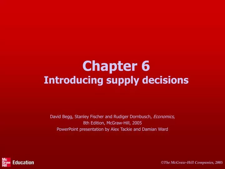 chapter 6 introducing supply decisions