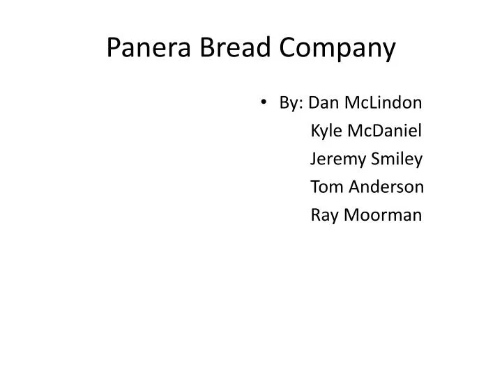 panera bread company