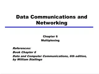 Data Communications and Networking