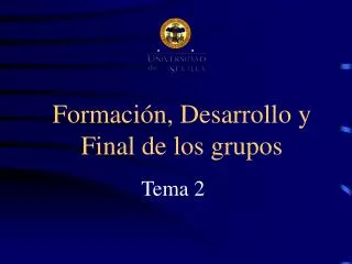 formaci n desarrollo y final de los grupos